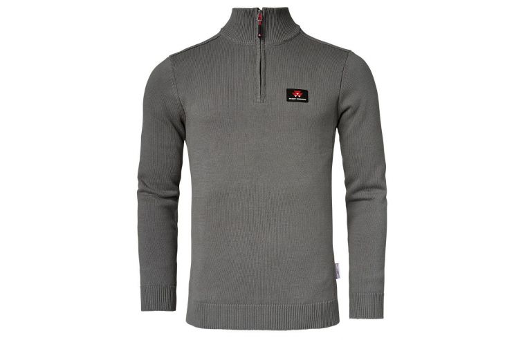MEN PULLOVER WITH BAND COLLAR