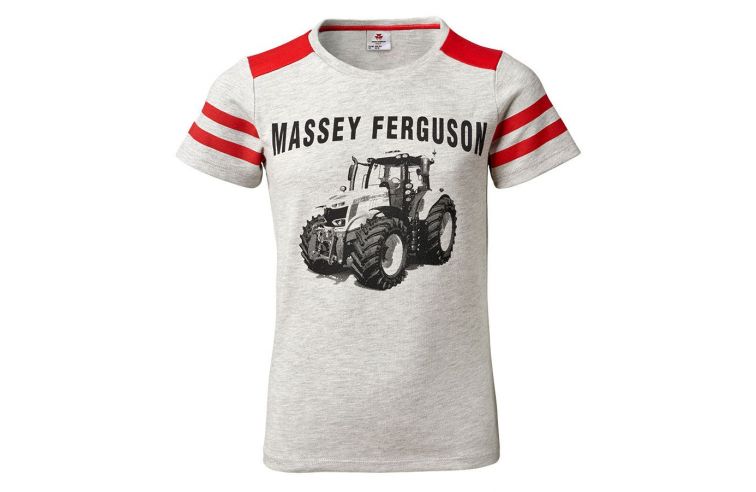KIDS’ LIGHT GREY T-SHIRT WITH TRACTOR PRINT