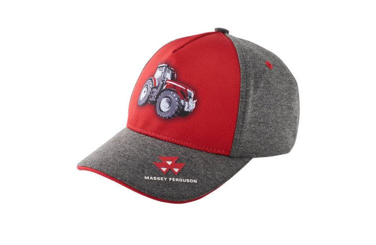 KIDS’ GREY AND RED CAP