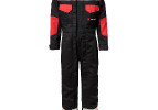 BLACK AND RED CHILDREN'S DOUBLE ZIP OVERALLS