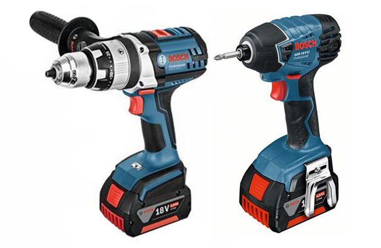 BOSCH 18V DRILL/ DRIVER TWIN PACK (2 X 4.0A BATTERIES)