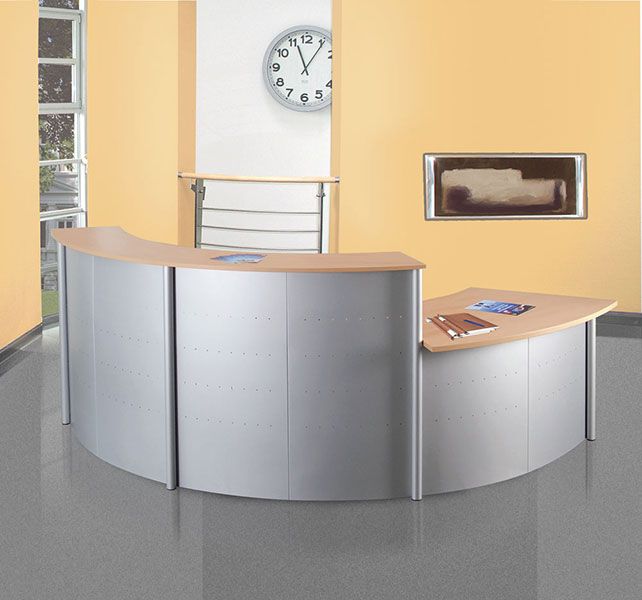 Genua Curved Reception Desk Online Reality