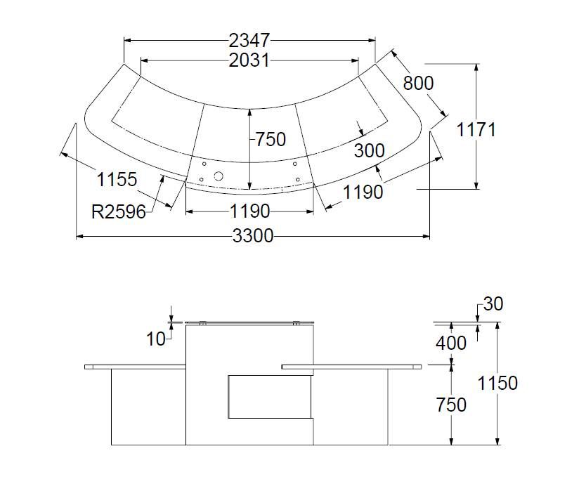 Reception Desk Expression Xpb 2w Online Reality Xp Dims 7