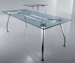 Segno Rectangular Glass Boardroom Table 1800mm X 900mm Online