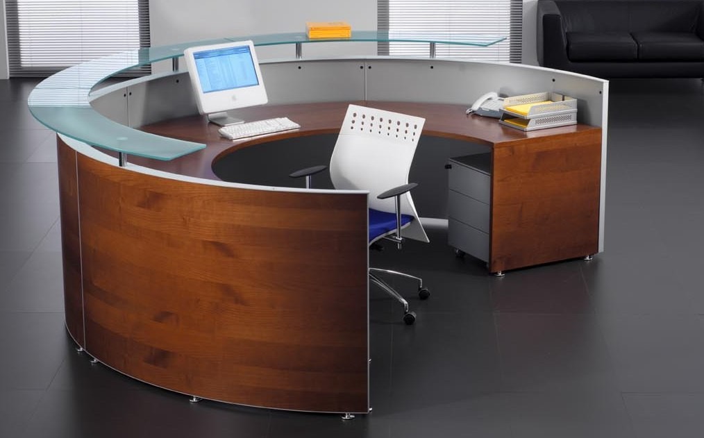 Active S Curved Reception Desk With Veneered Fronts Online Reality