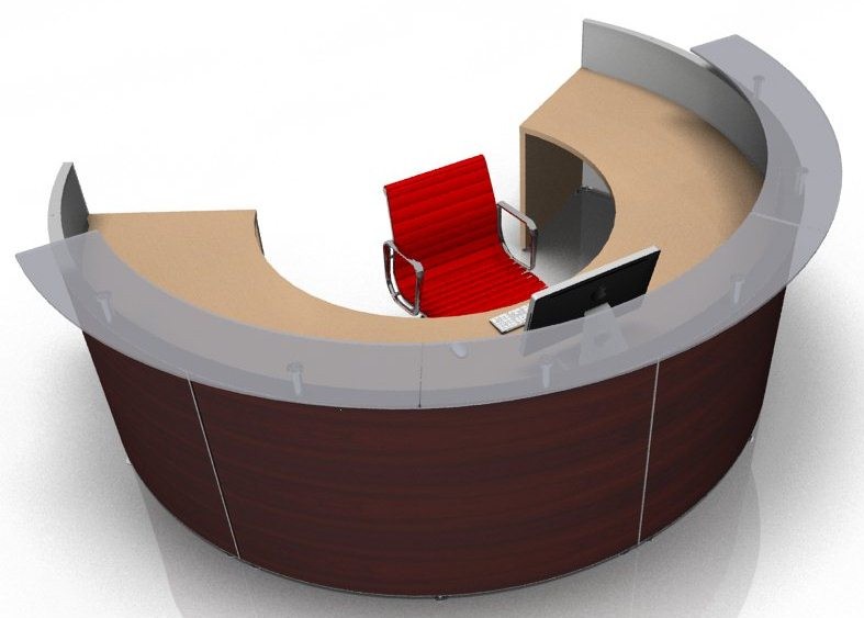 Active S Horseshoe Veneered Front Reception Desk Online Reality