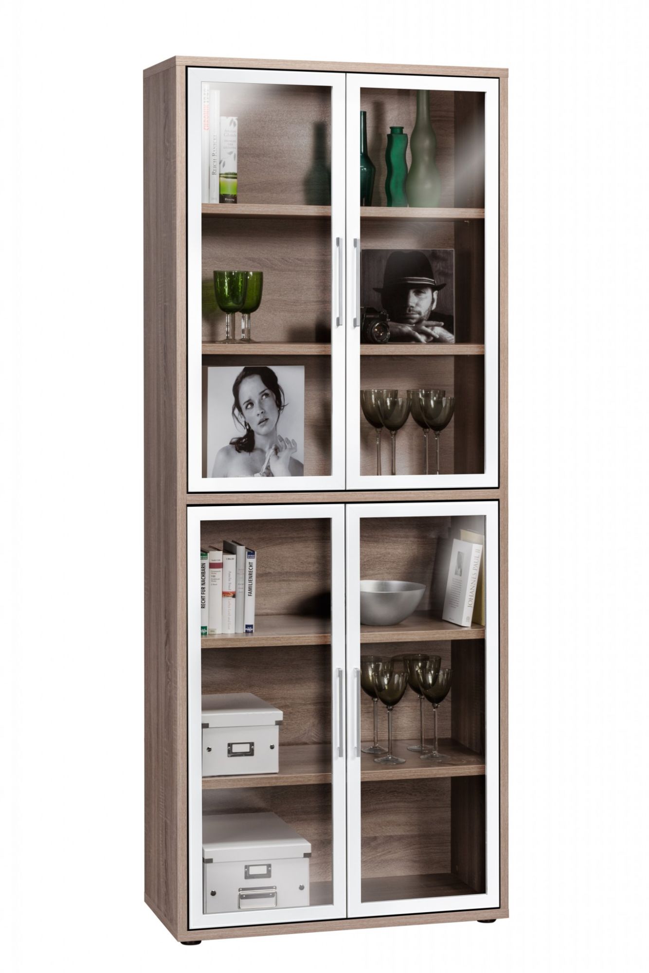 Tall Storage Cabinet with Glass Door - Indio - Online Reality