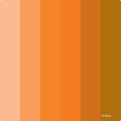 Pin Panz Shades of Orange - 900mm x 900mm - Online Reality