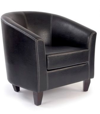 Round Faux Brown Leather Tub Chair Metro Online Reality Round Faux Brown Leather Tub Chair