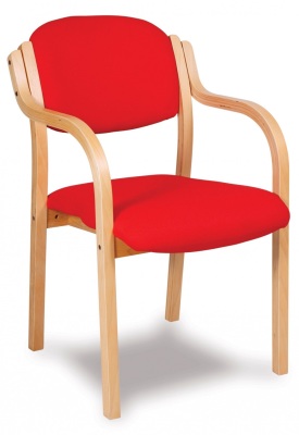 Leyton Wooden Conference Chairs With Arms