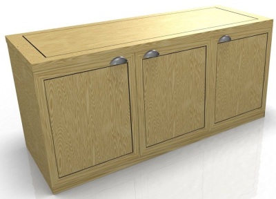 Harley Three Door Credenza With Fridge And Wine Rack Online