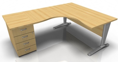 Extra Large Left Hand Corner Desk Vito 1400mm Online Reality