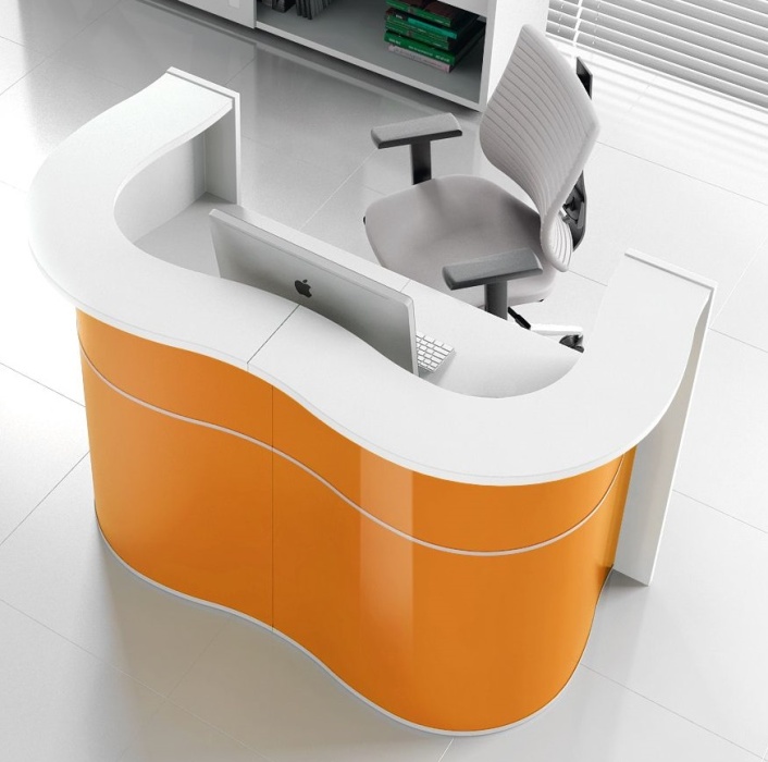 Compact High Gloss Reception Desks Indulge Online Reality