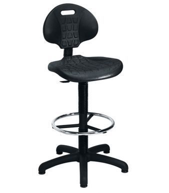 High Rise Chair Factory Online Reality Factory Comercial High Rise Black Contoured Chair With Foot Ring And Fixed Base