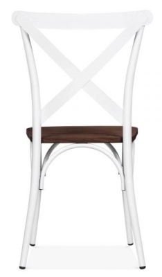 Metal Dining Chairs Crossback Online Reality Hover To Zoom Crossback Steel Chair Rear View