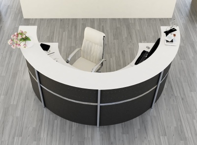 Half Moon Reception Desk Genua V8 - Online Reality