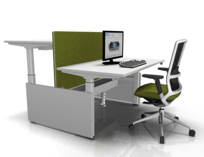 New Century Two Person Sit Stand Desk 1200mm X 1600mm Online