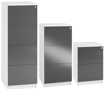 Designer Filing Cabinets Spectrum Anthracite Two Drawer