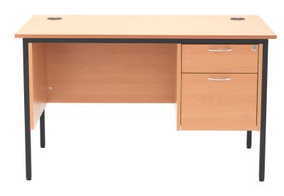 Single Pedestal Desk Retro 2 Drawer 1200mm Online Reality
