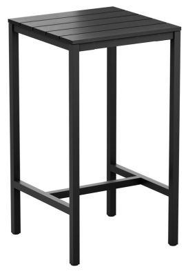 Extreme Outdoor Black Wood Effect Square Bar Table Extreme Outdoor Black Wood Effect Square Bar Table