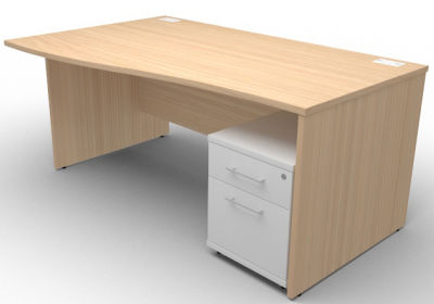 Wave Panel Desk And Mobile Pedestal Avalon 1200mm X 1000mm