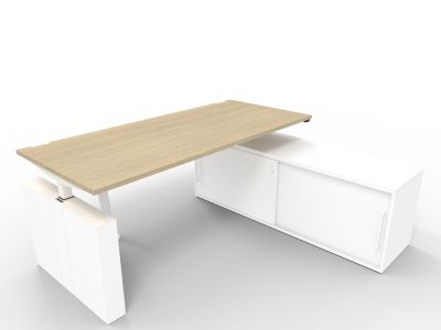 Electric Cabinet Desk With Panel Legs Incontro 1400mm X 800mm