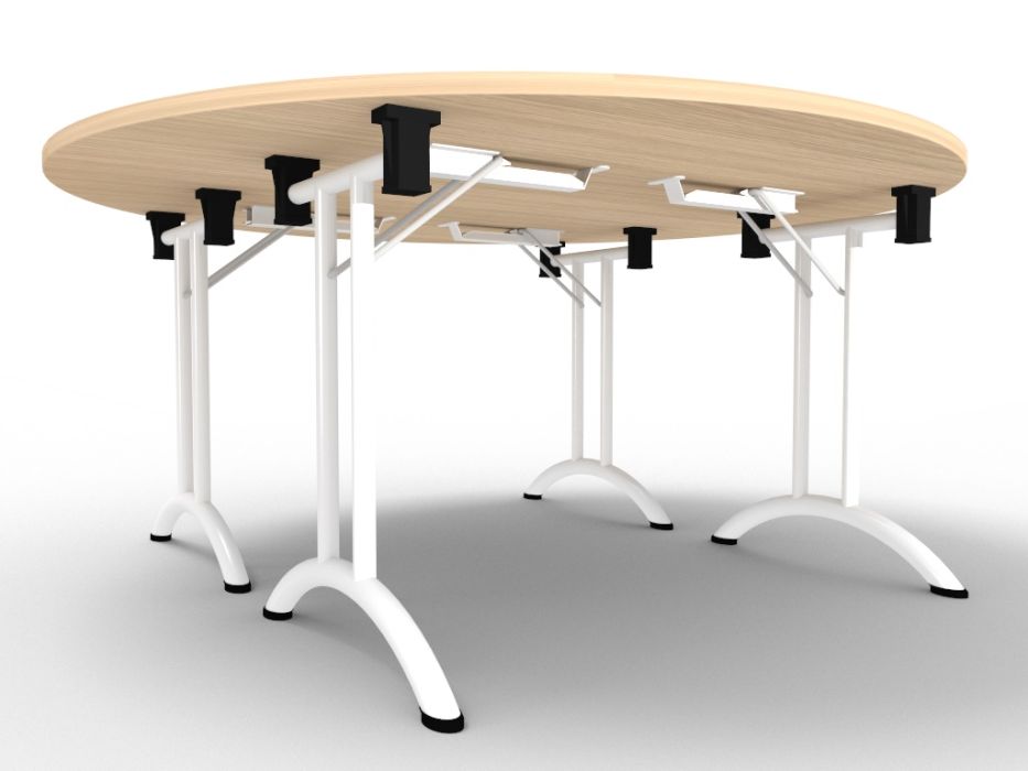 Folding Modular Conference Table Avalon 2 1200mm X Avalon 2 Person Semi Circular Folding Leg Desk Verade Oak Underside Legs
