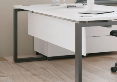 Single Executive Desk Two Drawer Return Storage Modesty Panel