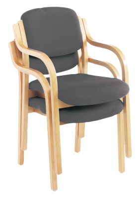 Leyton Wooden Conference Chairs With Arms