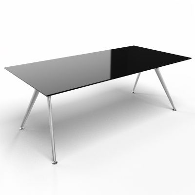 Executive Glass Desks In White Or Black Glass Arkitek 1600mm