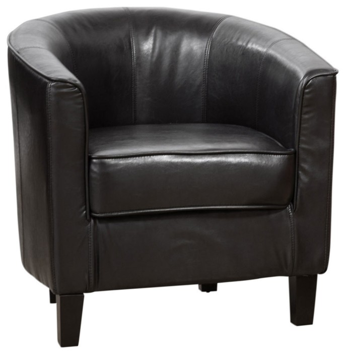 Eston Faux Leather Tub Chair Black tub chair Online Reality