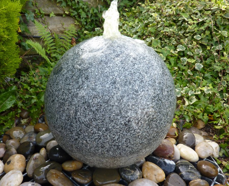 Granite Sphere Fountain - Tor Stone Ltd