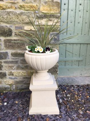 Bordeaux Urn on Plain Pedestal