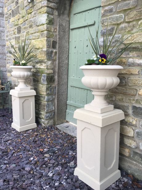 Italian Urns on Abbey Plinths