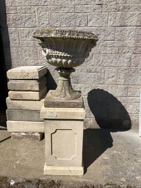 Reclaimed Urn on Plinth