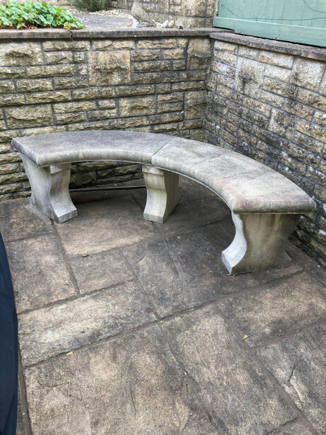 Reclaimed Curved Bench