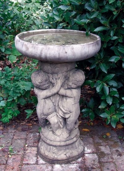 Large Cherub Bird Bath