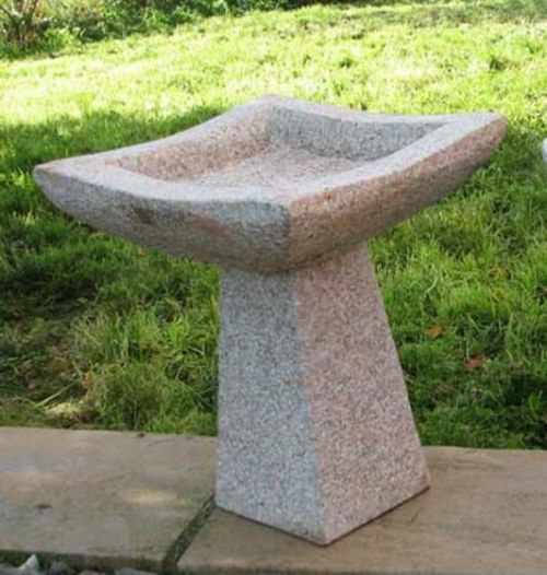 Granite Basic Square Bird Bath Tor Stone Ltd