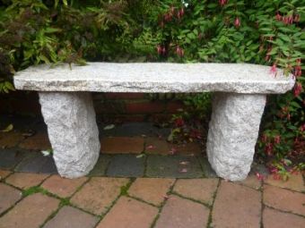 Rustic Curved Bench - Grey - Tor Stone Ltd